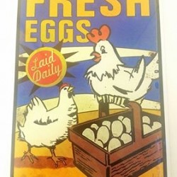 Vintage Fresh Eggs Laid Daily sign