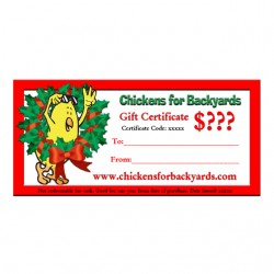 chickens for backyards gift certificate