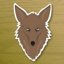 Coyote face illustration