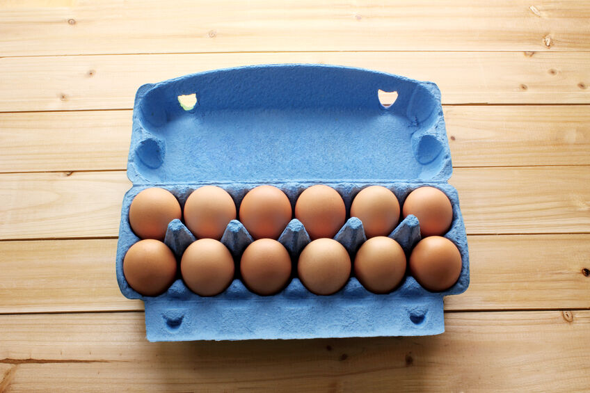 carton of eggs on table