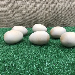 6 wood eggs