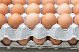 chicken eggs in carton