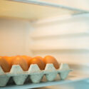 carton of eggs in refrigerator